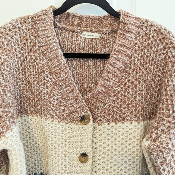 AndTheWhy Color Block Cardigan M/L - Picture 4 of 4